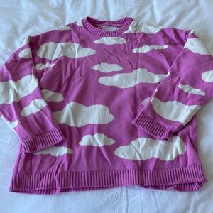 ASOS Pink Cloud Print Sweater